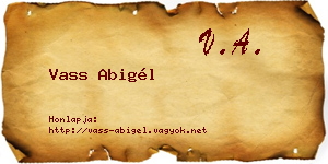 Vass Abigél névjegykártya